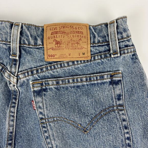 Vintage Levi’s 560 Women’s Jeans Sz 10 Reg Loose Fit Straight Leg Made in USA - Picture 7 of 11